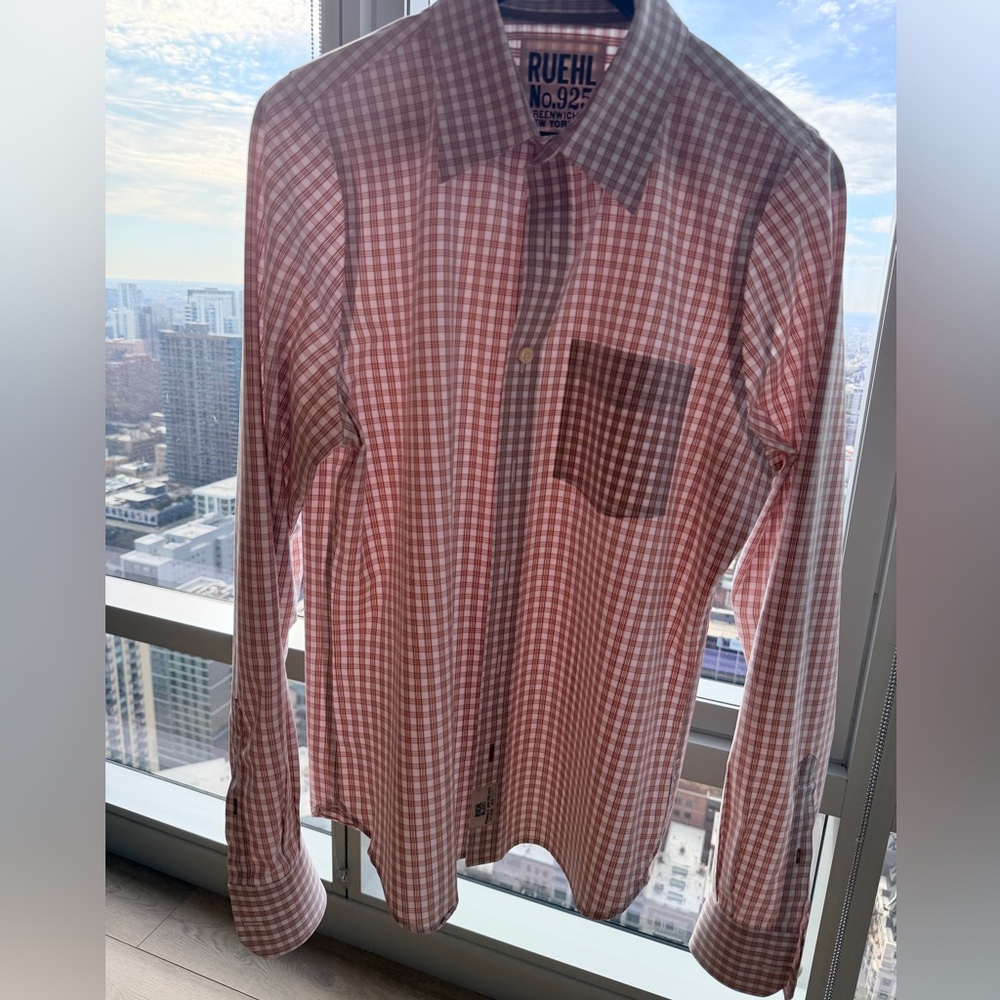 Ruehl no 925 Men's Checkered Dress Shirt